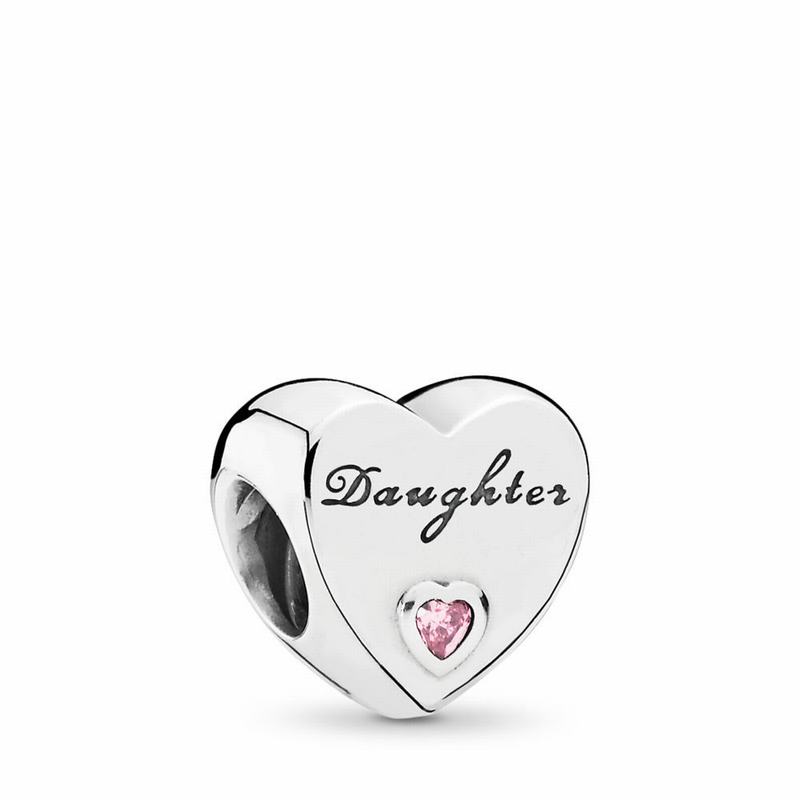 Pandora Daughter's Love Charm - Sterling Silver/Pink/Cubic Zirconia - Canada | GZ6442NZ